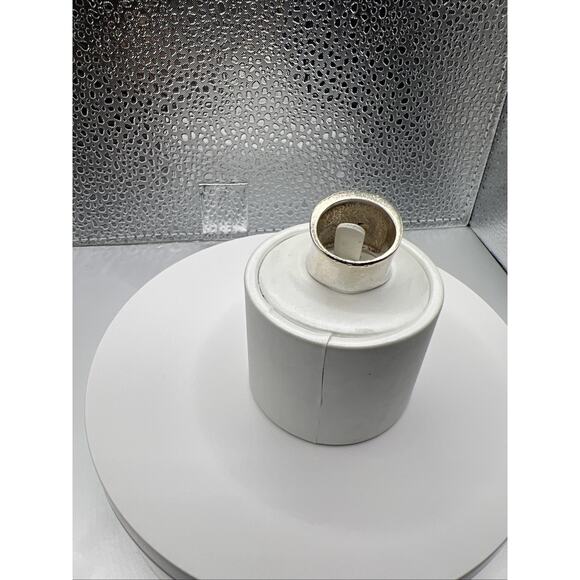 STERLING CIGAR BAND RING WITH 14K GOLD PANTHER/LION SIZE 7.5 - Picture 4 of 7